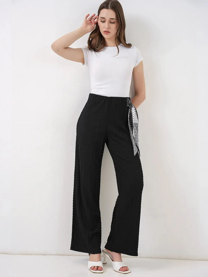 بيغ دارت BDART Textured Pants with Scarf Detail